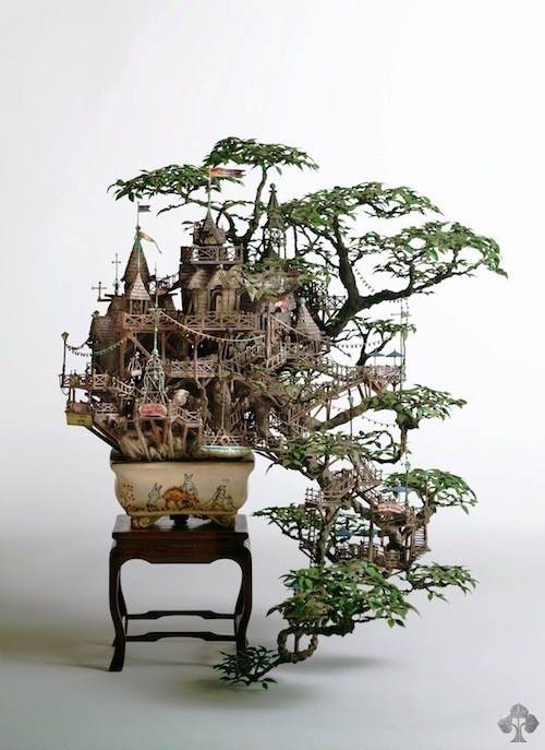 Bonsai tree house takanori aiba #tree #diorama #treehouse #bonsai #miniature