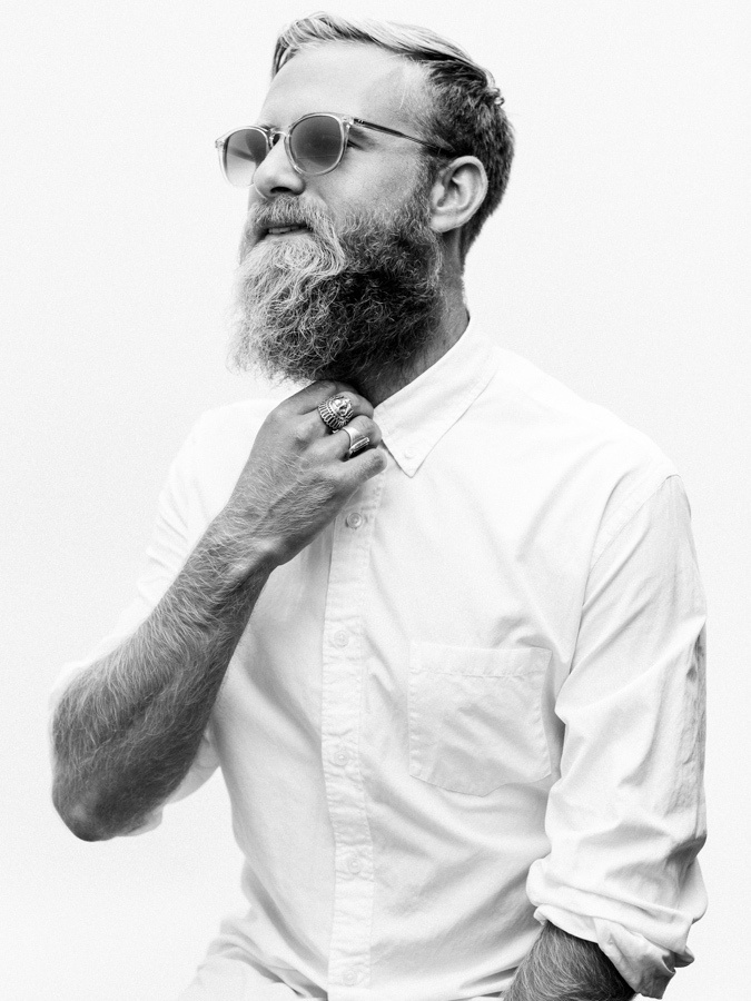 Photo by Nicholas Maggio #beard #photography #white #apparel