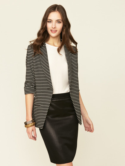 Shoshanna Striped Knit Boyfriend Blazer #gilt #blazer #stripe
