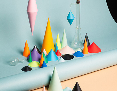 In-Vitro #geometry #chemical #cone #shapes #colours #origami #cones #science