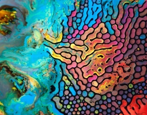 Millefiori #abstract #color #ferrofluid