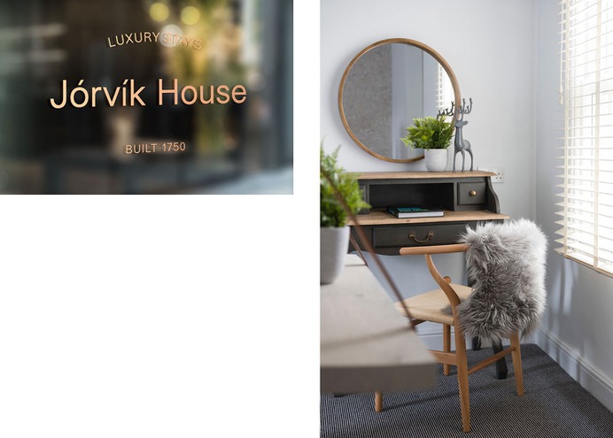 Jorvik House Identity - Mindsparkle Mag Fettle Design designed the identity for Jorvik House – a boutique hotel in city centre York that draws inspiration from the city's rich history and Viking heritage combined with modern Scandinavian design to create an exclusive and luxurious getaway. #logo #packaging #identity #branding #design #color #photography #graphic #design #gallery #blog #project #mindsparkle #mag #beautiful #portfolio #designer