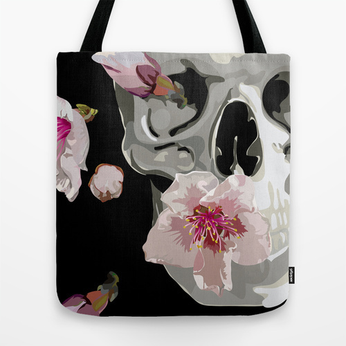 "Spring" Tote Bag by Miguel Angélus Batista | Society6 #tote #vector #illustration #society6 #bag #skull