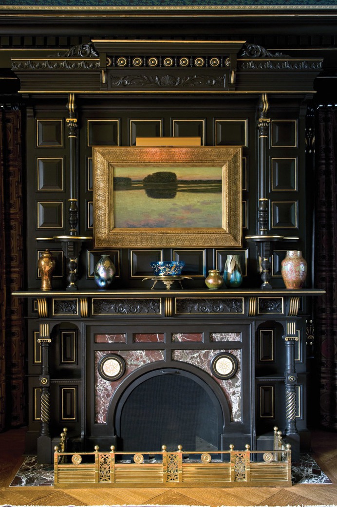 ebonized woodwork