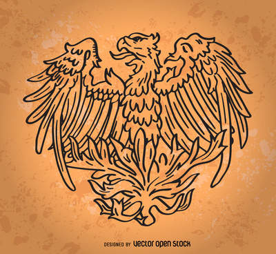 Hand drawn phoenix bird http://bit.ly/29BXC0j