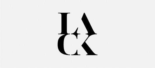 LACK fashion magazine logo versions / 2010 on Typography Served #awesome #typography