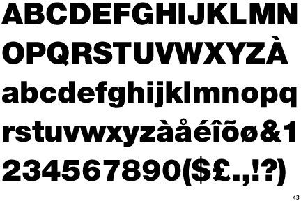 Helvetica Neue Black #11