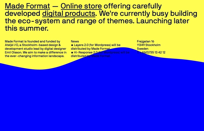 Made Format, inspiration N°327 published on The Gallery in date August 14th, 2015. #website #animation