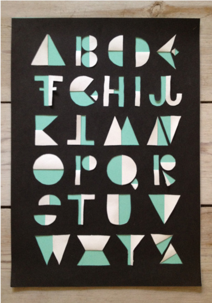 Michelle Carlslund FLIP alphabet. #cut #letters #handlettering #nordic #cutouts #display #danish #alphabet #typography