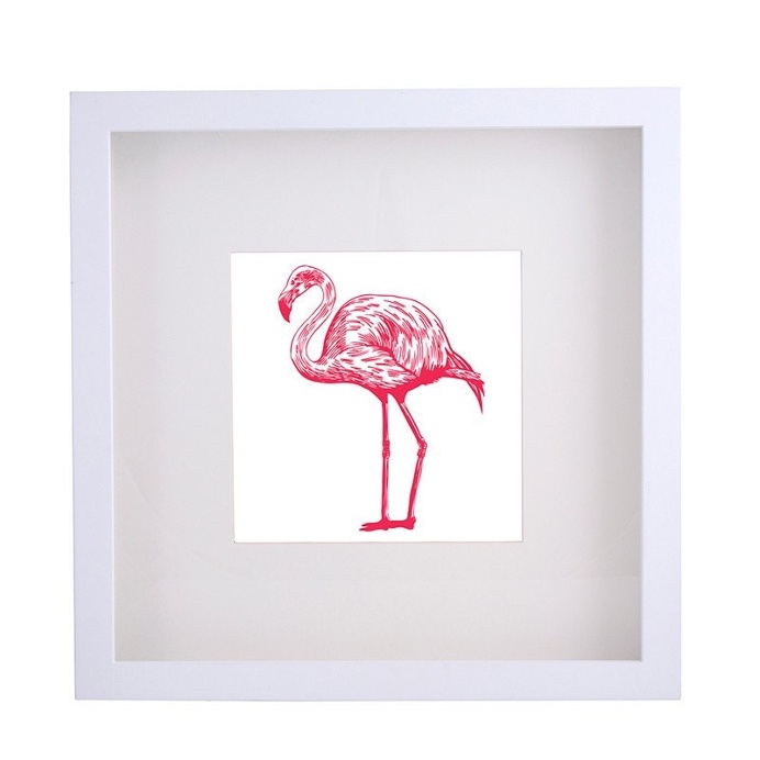 Framed Print 'Flamingo' 40cm x 40cm