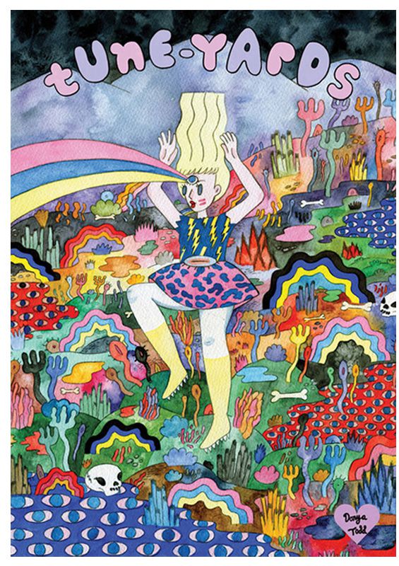 Poster made for the band tUnEyArDs - Donya Todd #tuneyards #gigposter