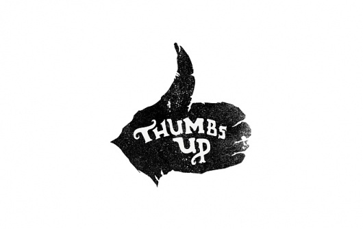 micheal hanly #stamp #thumbs #logo #up #type #hand #typography