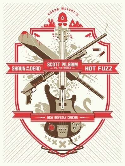 DKNG Studios » Edgar Wright Triple Bill Poster #movie #print #dkngstudios #cinema #poster #movieposter