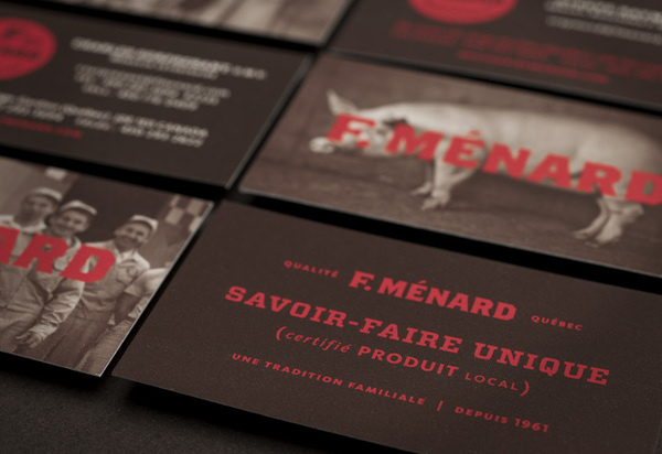 lg2boutique  |  http://lg2boutique.com/en"The new identity of F. MÉNARD, a family business involved in the pork production trade, draw #branding #stationery