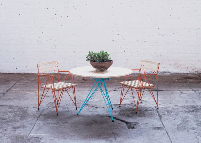 Polígono reinforcing steel furniture by Losgogo