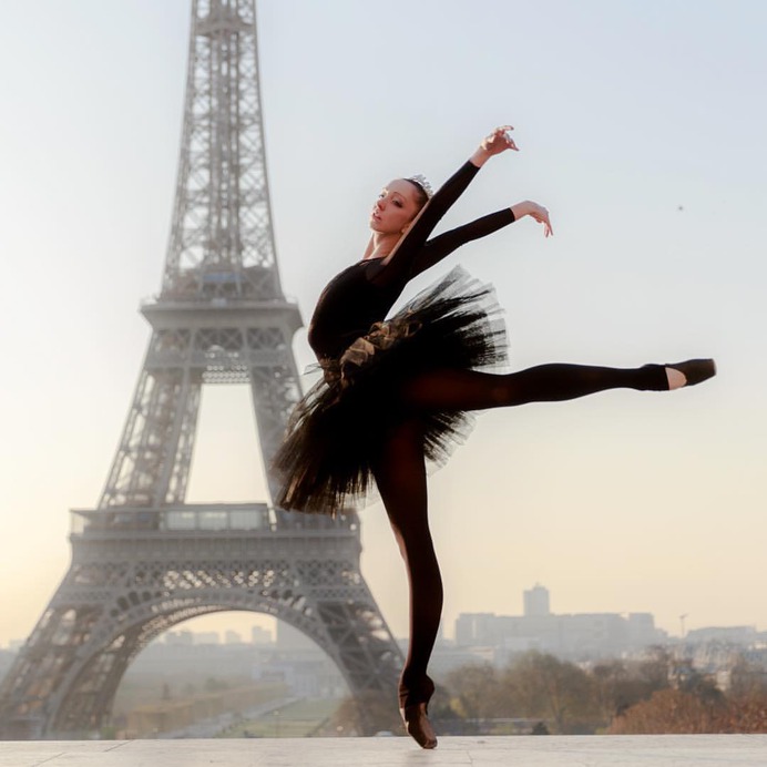 Dancing Ballerinas in the Streets of Paris by Magdalena Martin