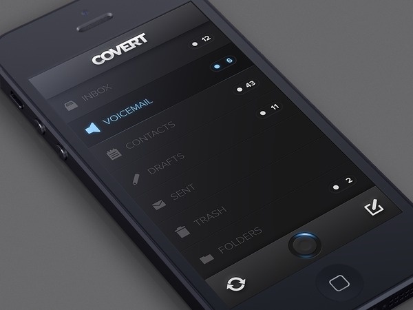 Full view #black #ui #minimal #blue #list