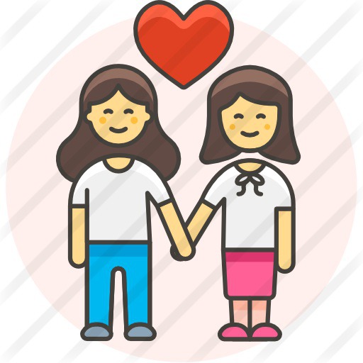 See more icon inspiration related to love and romance, lesbian, familiar, girlfriends, homosexual, couple, family, women and people on Flaticon.