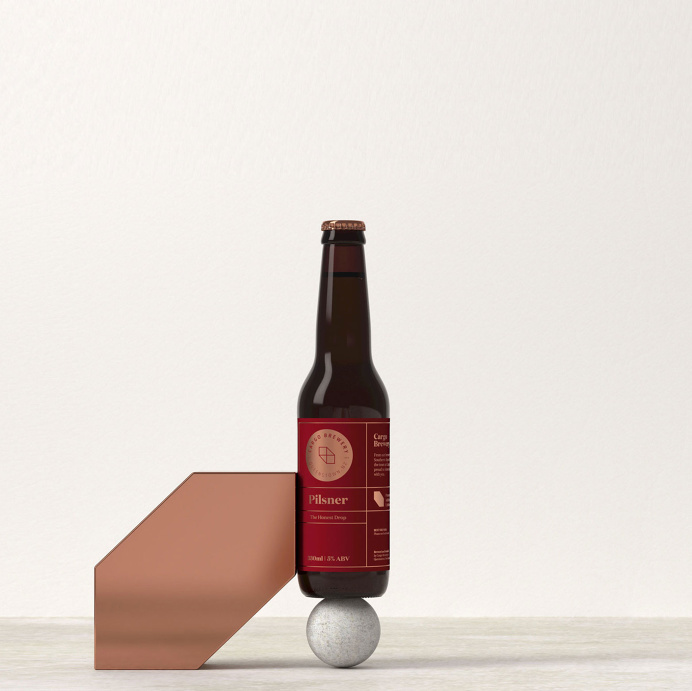 modern. beer, bottle, shape, circle, simple, modern