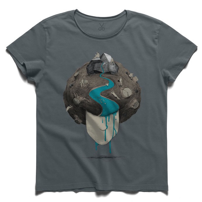 #soil nature #smokeblue #tee #tshirt #drucker #head #nature #river #human #tree
