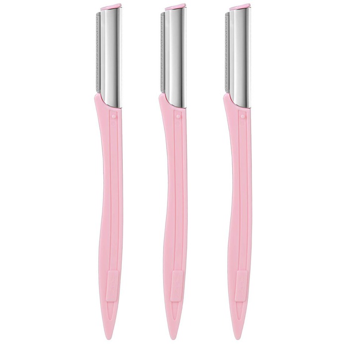 Eyebrow Razor Shaper Cheek Facial Hair Remover Peach Fuzz Shaver Women's Trimmer Shaving Grooming Kit 3pcs