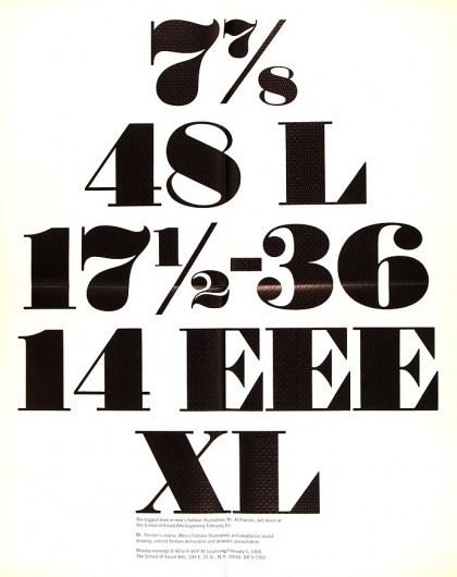 Container List: Fashion Illustration at SVA #lettering #illustration #fashion #type #1965