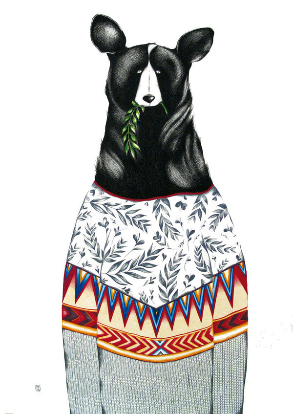 "De los úrsidos" by Sara Landeta | A R T N A U #bear #illustration #pattern