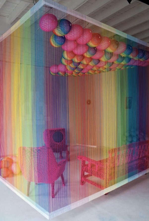 CJWHO ™ (The Rainbow Room by Pierre Le Riche The Rainbow...) #creative #installation #crafts #design #colors #art #rainbow