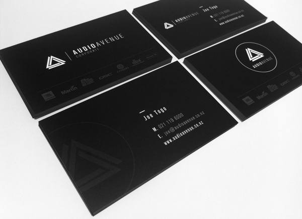 Audio Avenue on Behance #circle #branding #business #card #type #design #graphic #black #corporate #triangle #rules #logo #typography