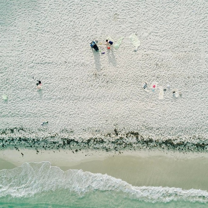 Beachscapes of Miami: Minimalist and Colorful Drone Photography by Luis Aguilera