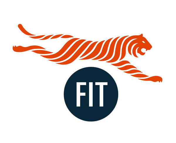 Pentagram Fit Athletics #logo #tiger #pentagram