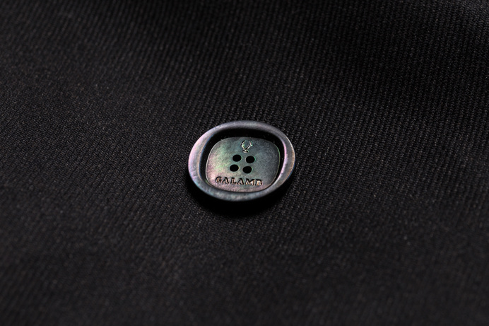 Galamb tailoring brand identity design budapest hungary mindsparkle mag black dark deluxe luxury white high end packaging business card