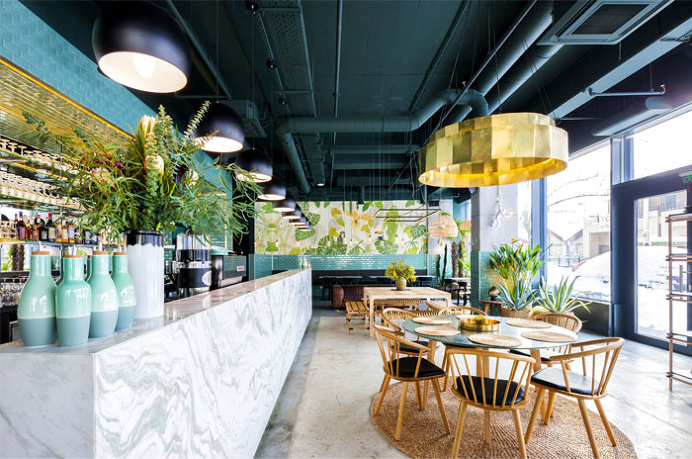 Bogdan Ciocodeica Create Fresh Decor for Kane Restaurant - InteriorZine