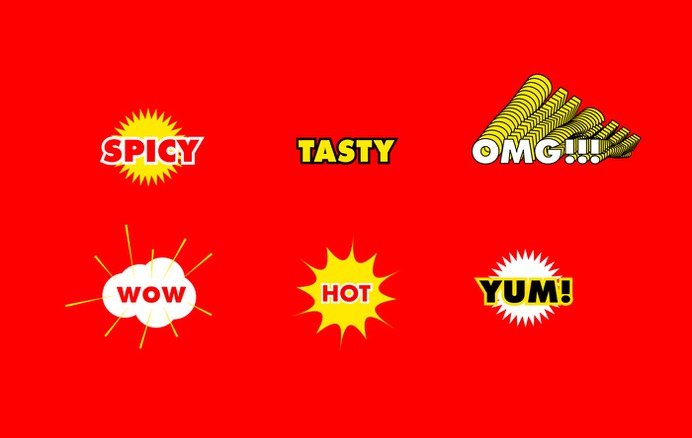 Hey Noodles Brand Identity Supporting Graphics