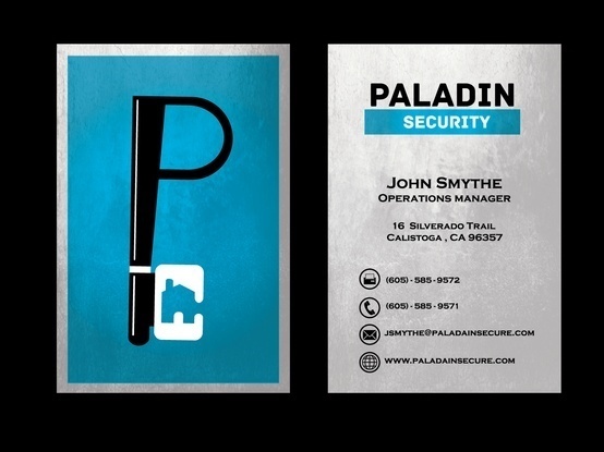 Paladin Security #security #paladin #house #business #card #design #home #letter #key #logo