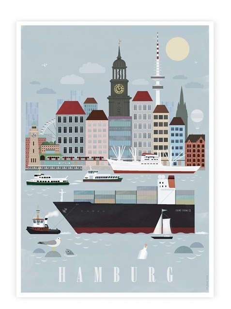 Hamburg City Poster #poster #hamburg