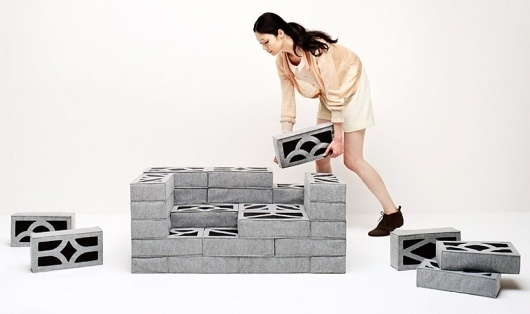 soft block concrete cushions by torafu architects #cute #product #furniture #design