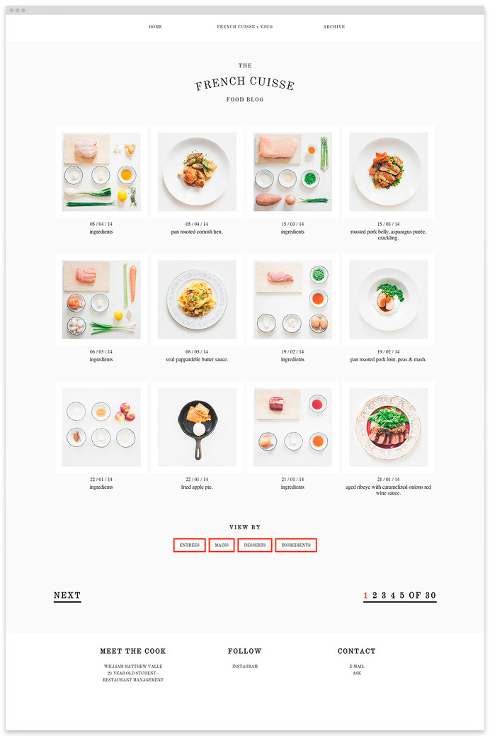 French Cuisse blog on WOW---WEB #website #responsive #web #blog