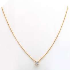 Necklace studded with 1 diamond approx 1,15 ct,