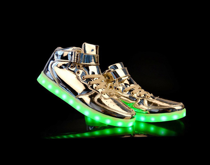 METALLIC SUPER NOVA LED LUMINOUS SHOES SILVER