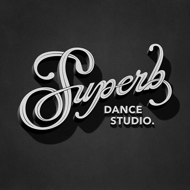 Superb Dance Studio #typography #logo #calligraphy #lettering #graphicdesign