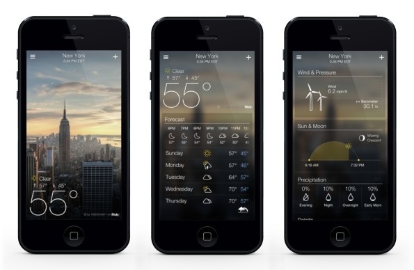brand new Yahoo! weather app #user #interaction #design #interface #ui #experience #iphone #digital #photography #app #parallax #typography