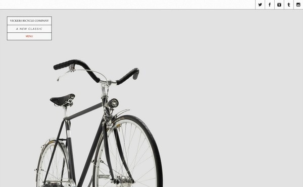 Vickers Bycycle Co. #webdesign