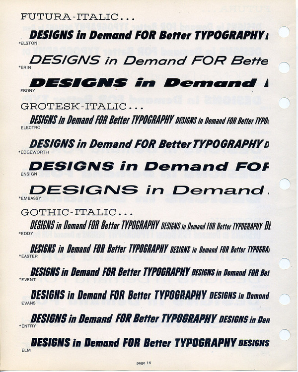 Filmotype type specimen #type #specimen #typography