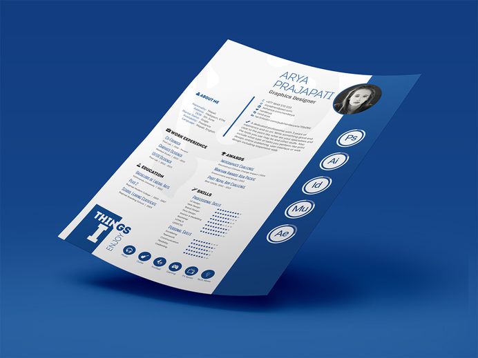 Arya - Free Indesign Resume Template for any Opportunity