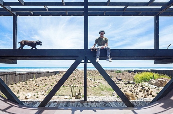 Casa Merello Has a Skateboard Halfpipe Incorporated into the Open Terrace