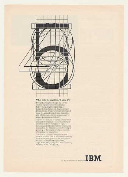 IBM Character Recognition I am a 5 (1965) #recognition #ibm #1965