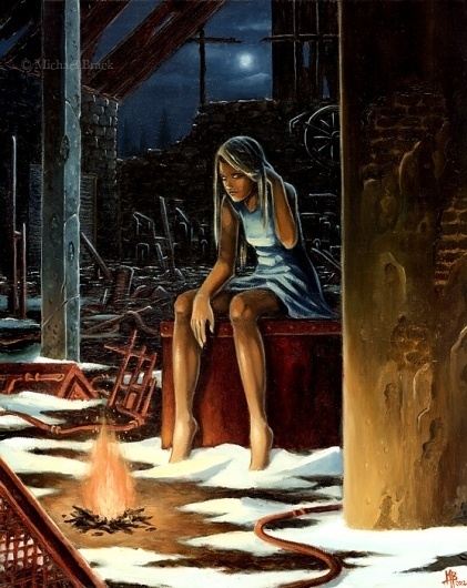 Michaël Brack » Blog Archive » Le feu #painting #fire #girl