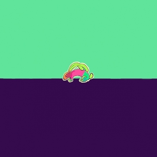 digital drawings on the Behance Network #digital #rabbit #colored