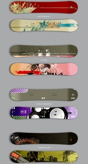 Snowboards by Niketo #abstract #niketo #vector #snowboard
